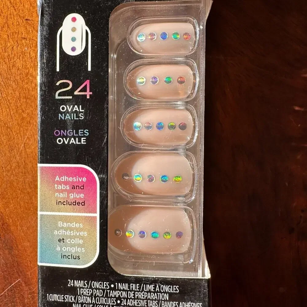 Sally Hansen Salon Effects Perfect Manicure Pride Nails Pink/Iridescent NIB